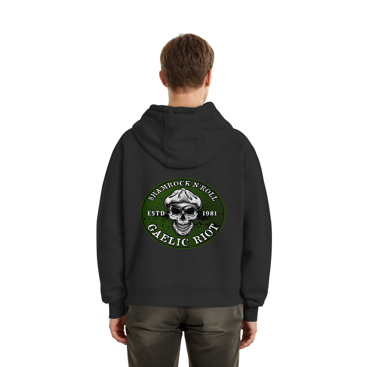 Shamrock And Roll "Skull / Gaelic Riot" - Fluffy Boxcut Zipper