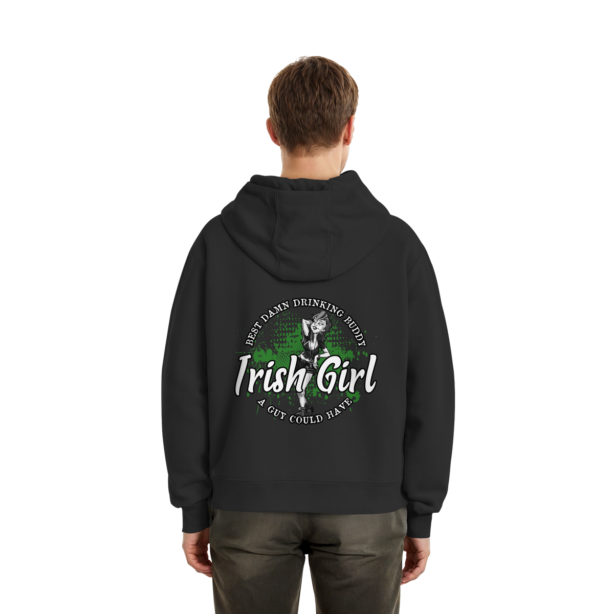 Irish Girl "Drinking Buddy" - Fluffy Boxcut Zipper