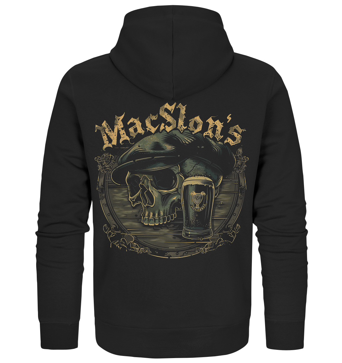 MacSlon's "Flatcap-Skull III" - Organic Zipper