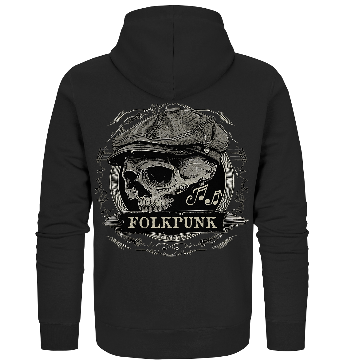 Folkpunk "Flatcap-Skull II" - Organic Zipper