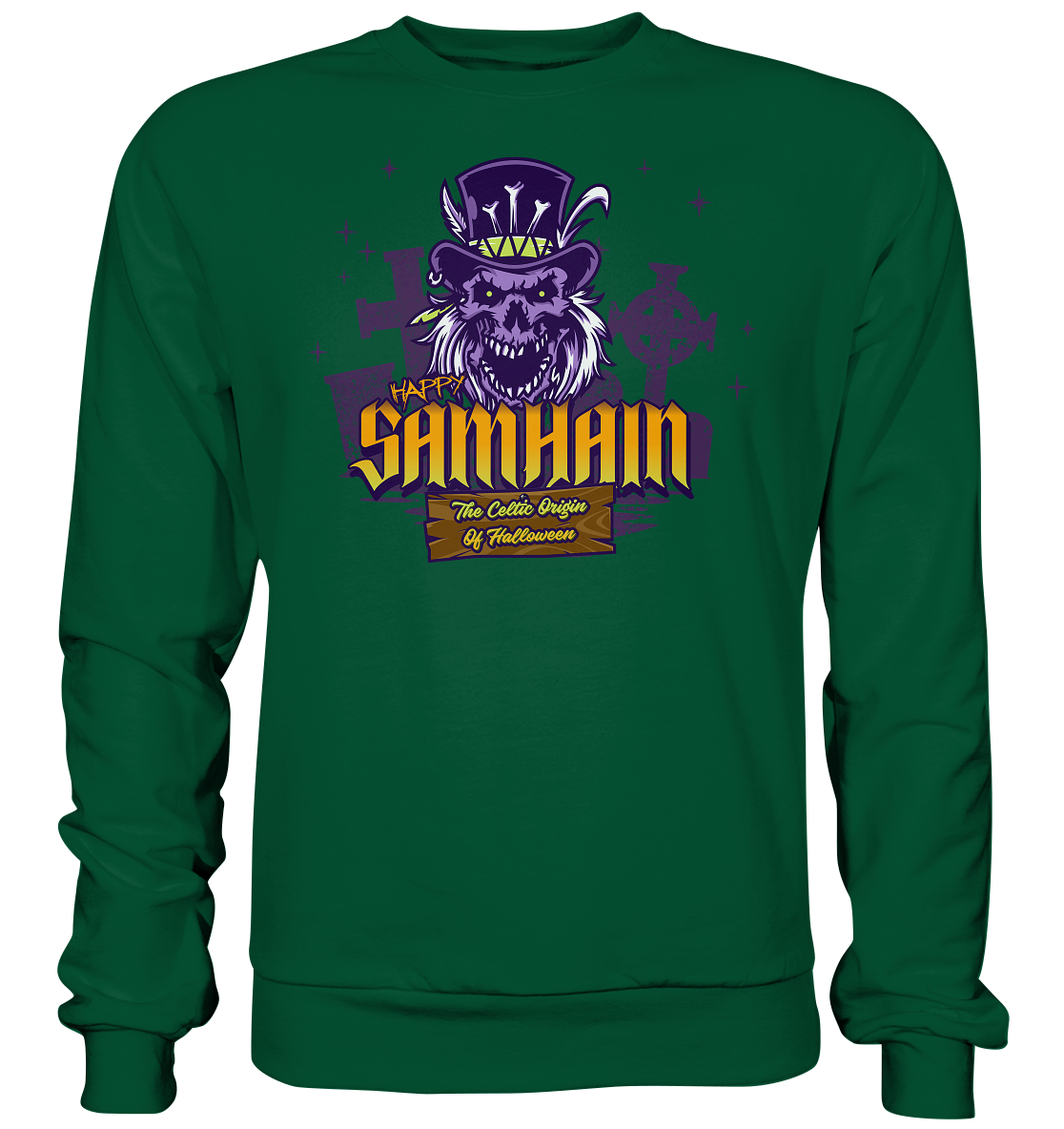 Happy Samhain "The Celtic Origin Of Halloween" - Basic Sweatshirt