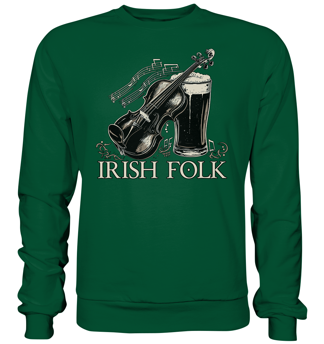 Irish Folk "Pint & Violin" - Basic Sweatshirt