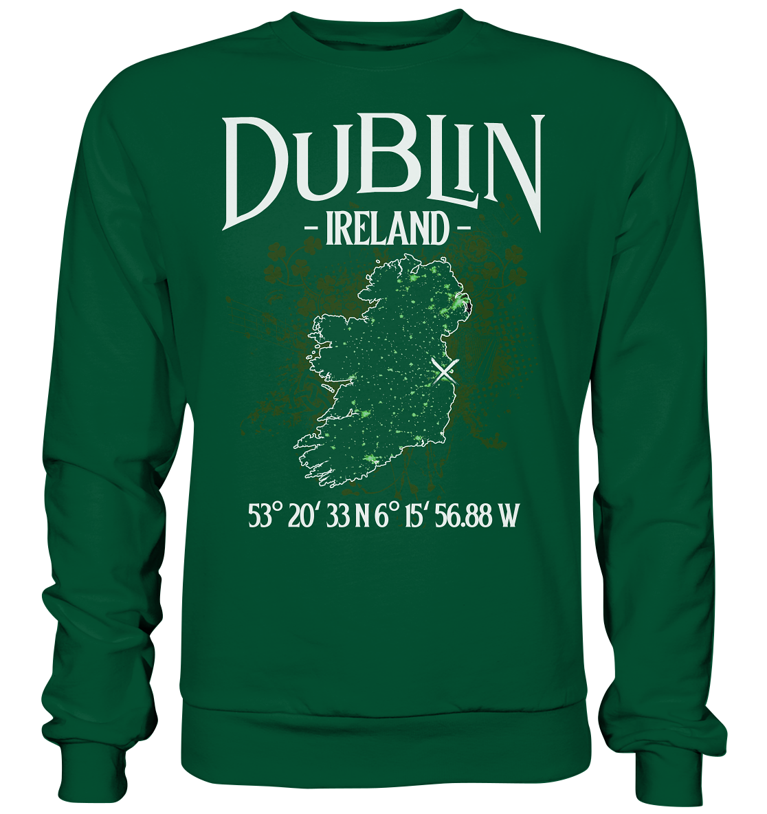 Dublin "Ireland / Coordinates" - Basic Sweatshirt