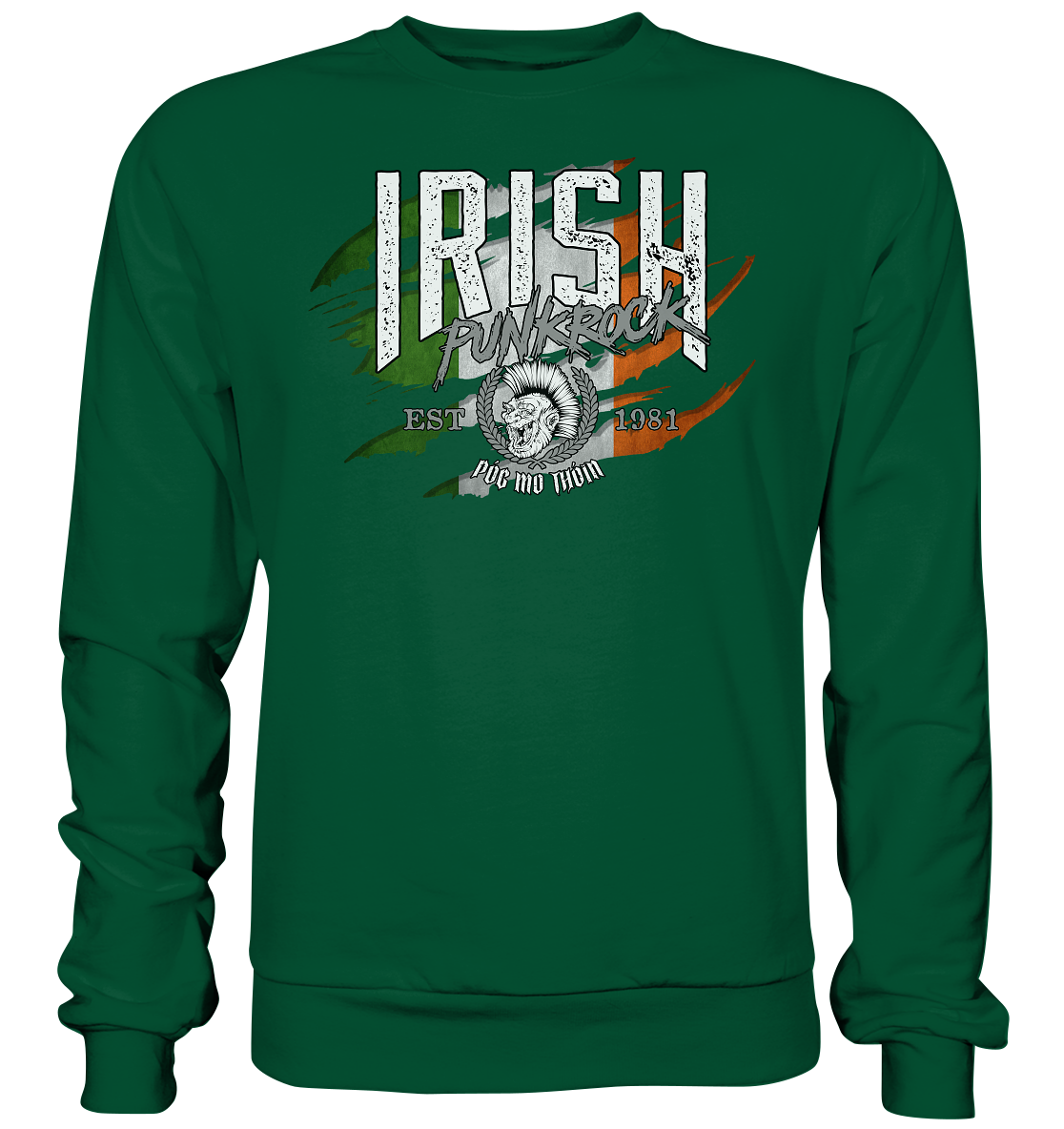 Póg Mo Thóin Streetwear "Irish Punkrock / Scratch" - Basic Sweatshirt