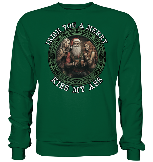 Irish You A Merry... "Santa, Girls & Beer II" - Basic Sweatshirt