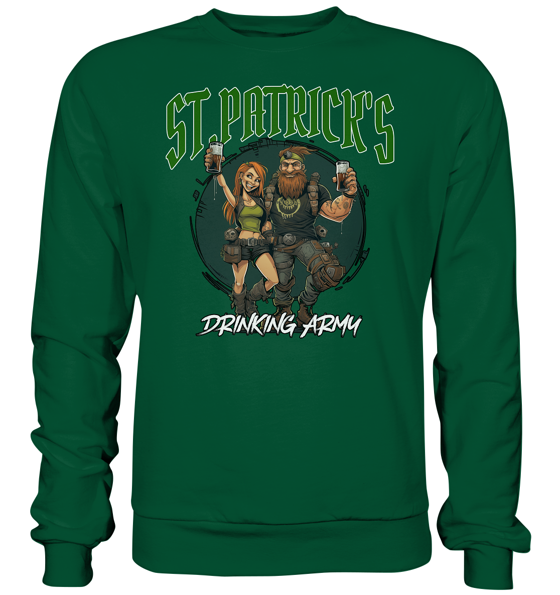 St. Patrick's "Drinking Army / Couple I" - Basic Sweatshirt