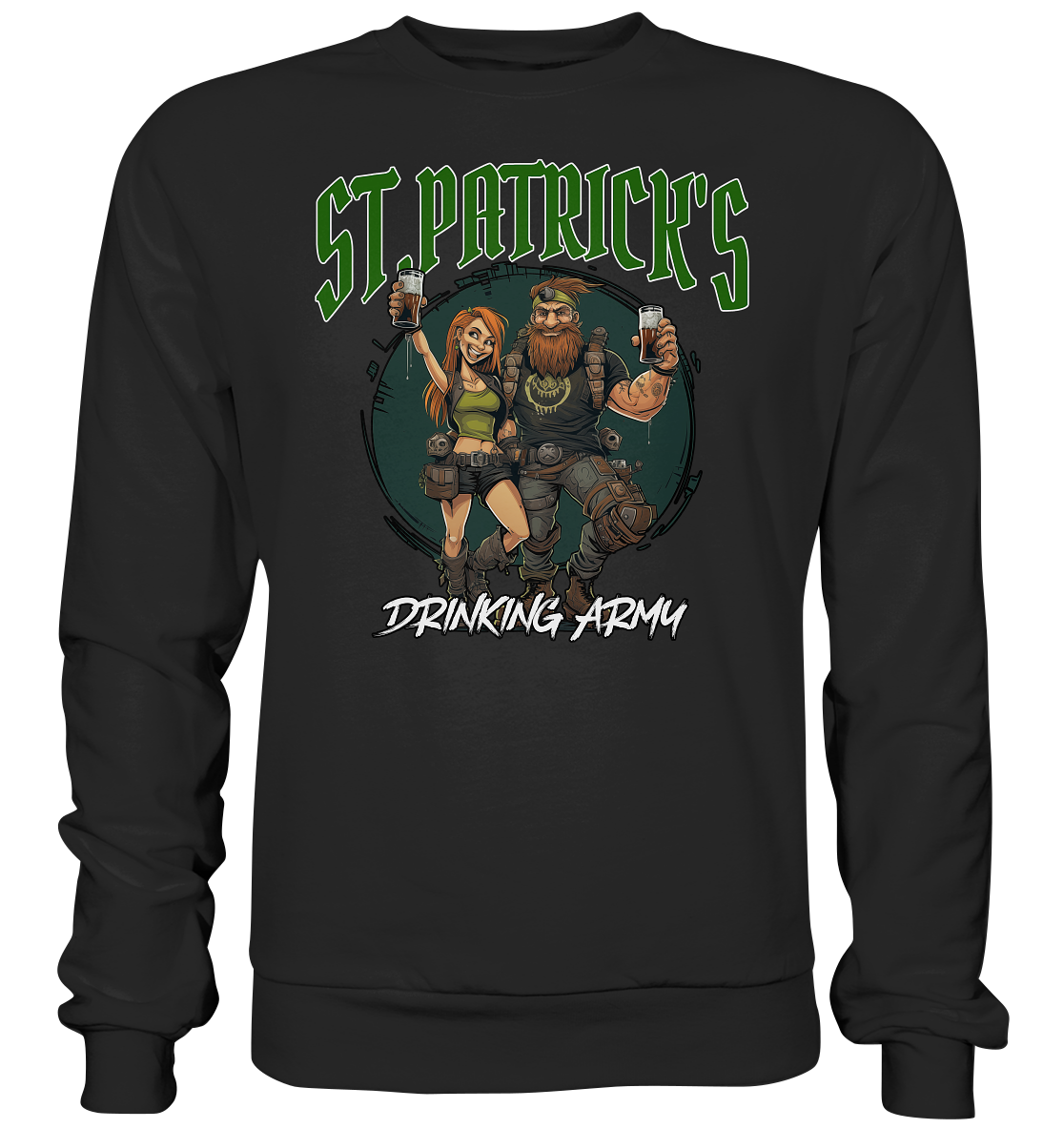 St. Patrick's "Drinking Army / Couple I" - Basic Sweatshirt