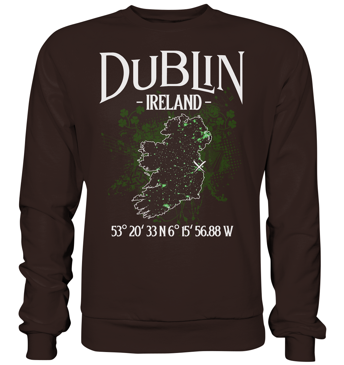 Dublin "Ireland / Coordinates" - Basic Sweatshirt