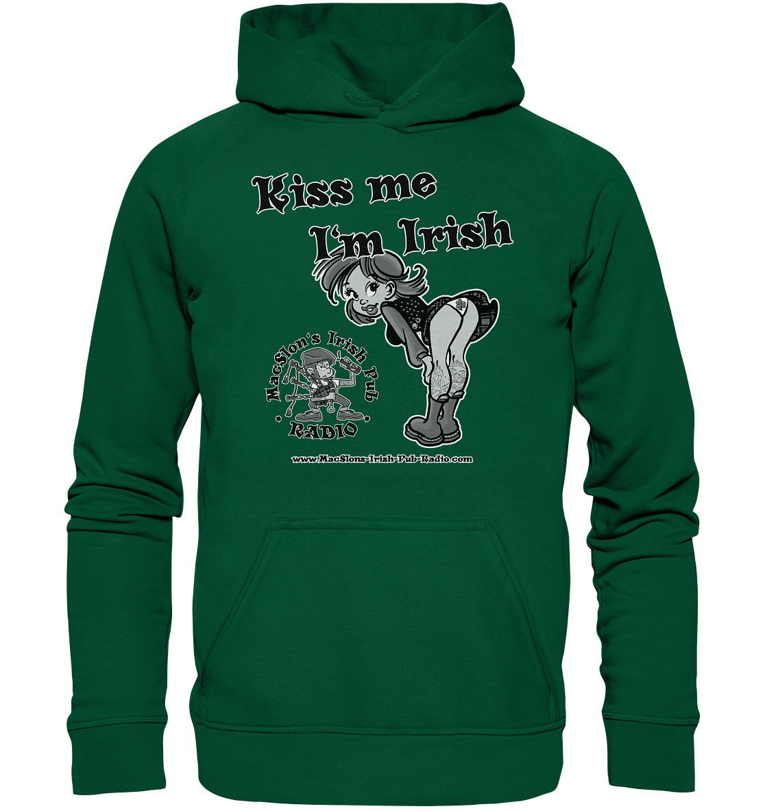 MacSlon's Irish Pub Radio "Kiss Me I'm Irish I" - Basic Unisex Hoodie