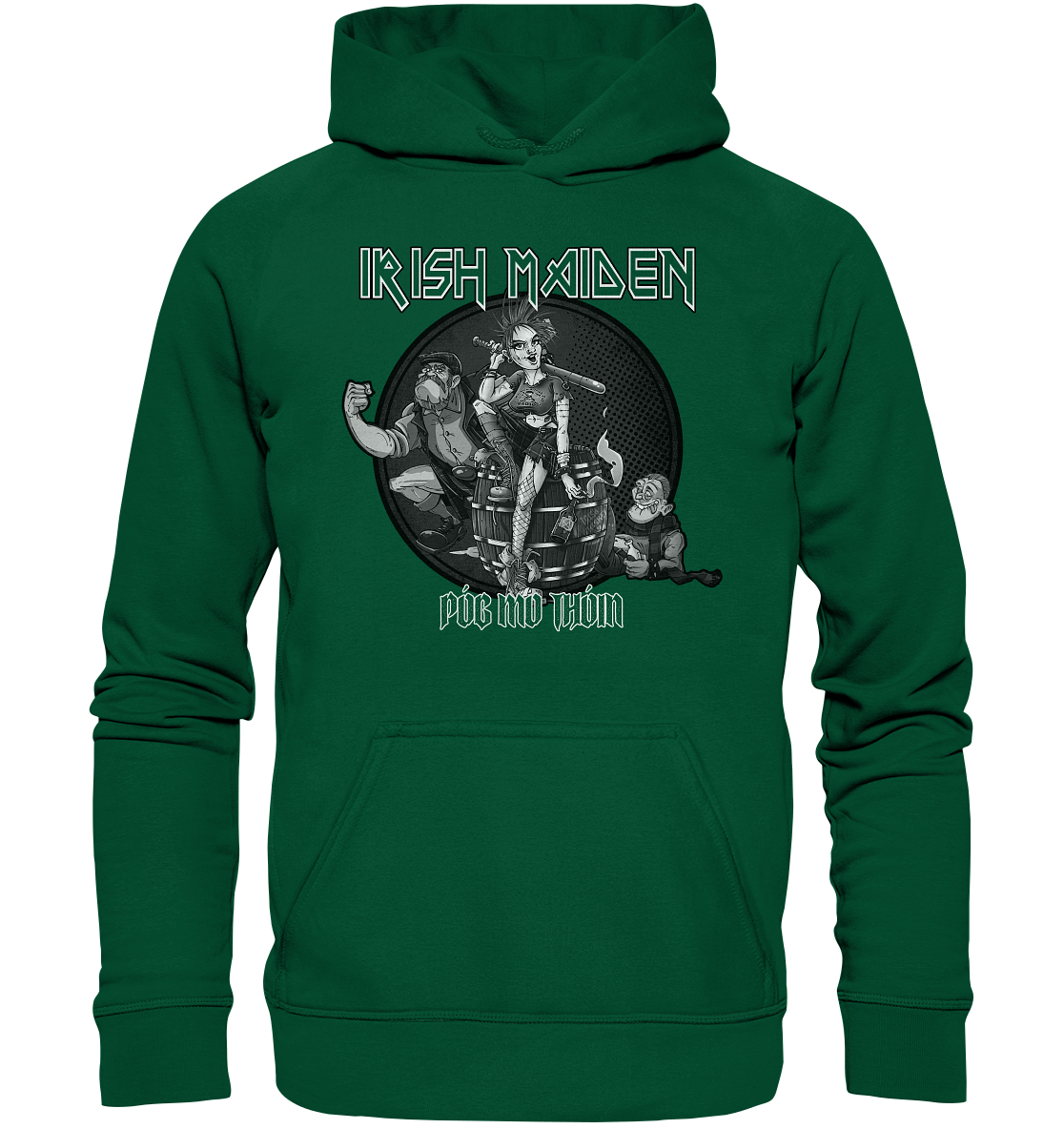 Póg Mo Thóin Streetwear "Irish Maiden" - Basic Unisex Hoodie