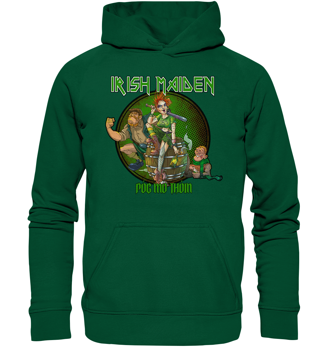 Póg Mo Thóin Streetwear "Irish Maiden" - Basic Unisex Hoodie