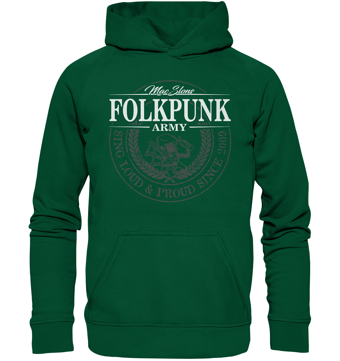 MacSlon's "Folkpunk Army" - Basic Unisex Hoodie