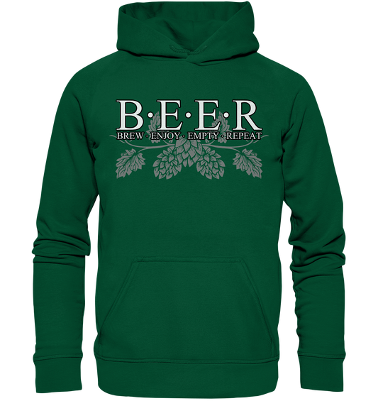 Beer "Brew, Enjoy, Empty, Repeat" - Basic Unisex Hoodie