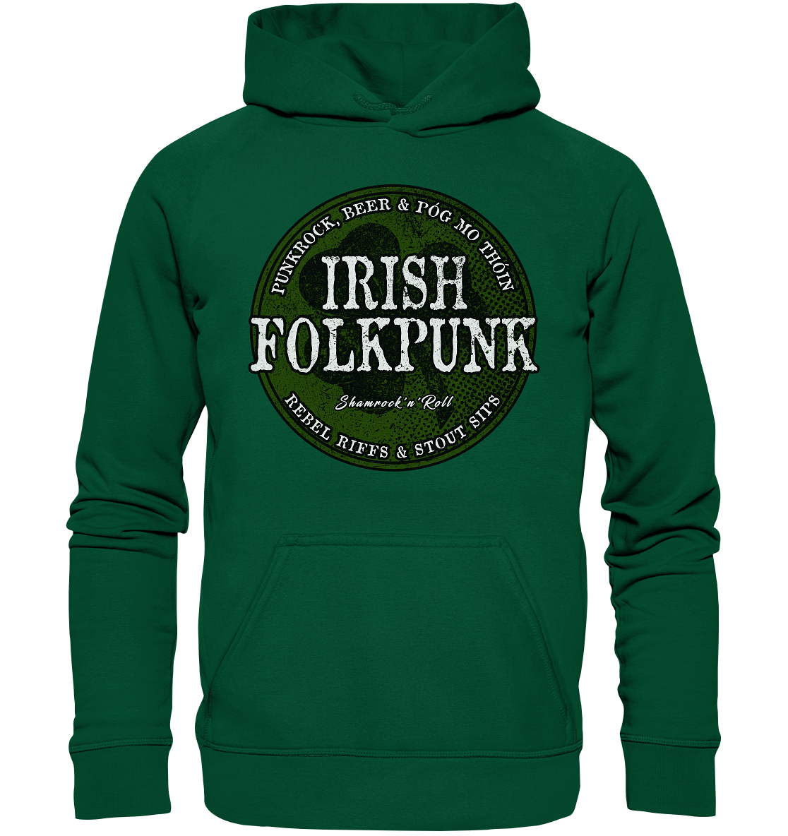 Irish Folkpunk "Shamrock'n'Roll" - Basic Unisex Hoodie
