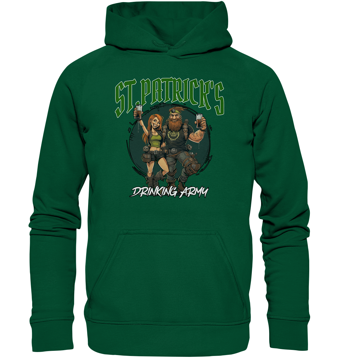 St. Patrick's "Drinking Army / Couple I" - Basic Unisex Hoodie