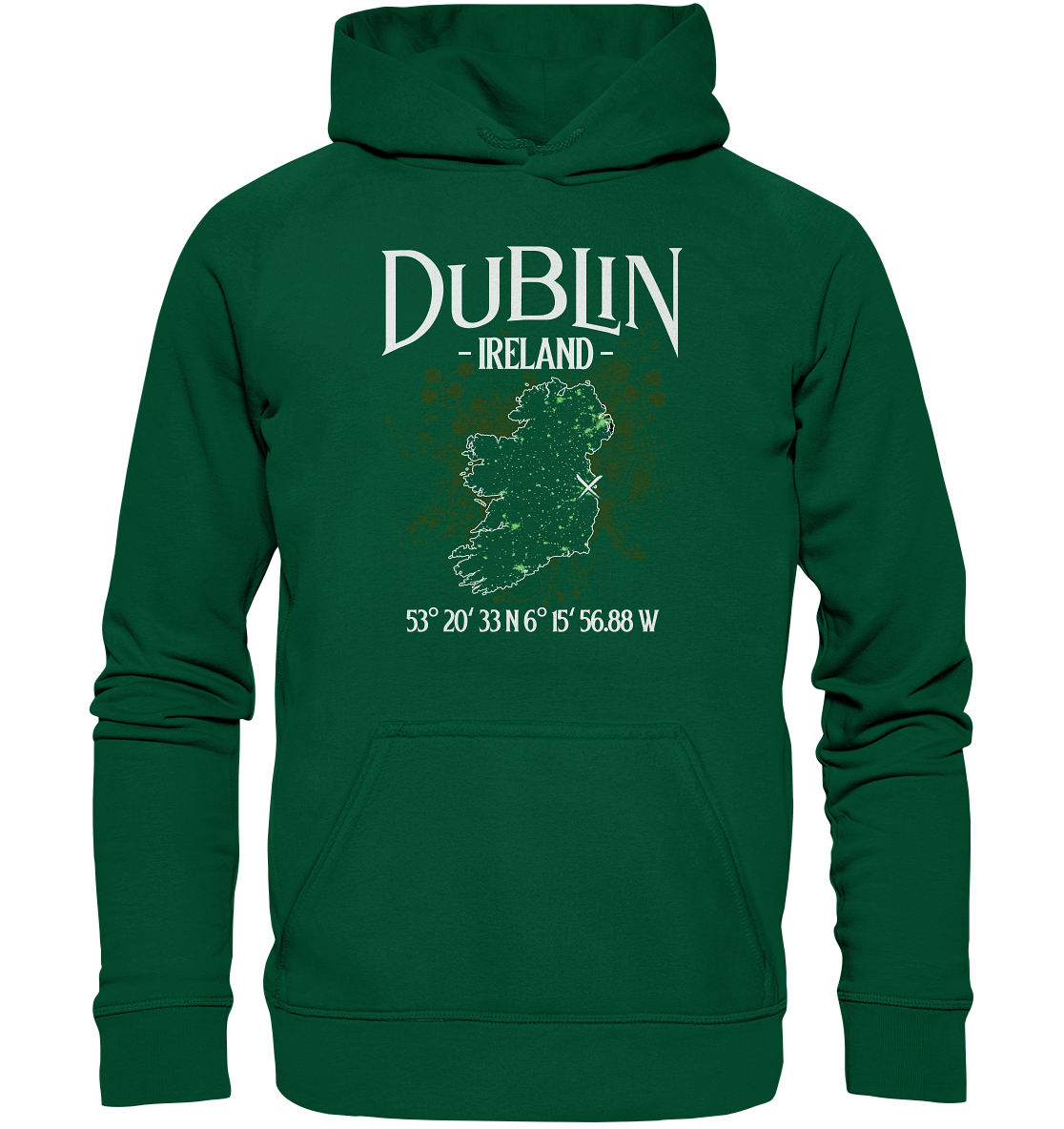 Dublin "Ireland / Coordinates" - Basic Unisex Hoodie