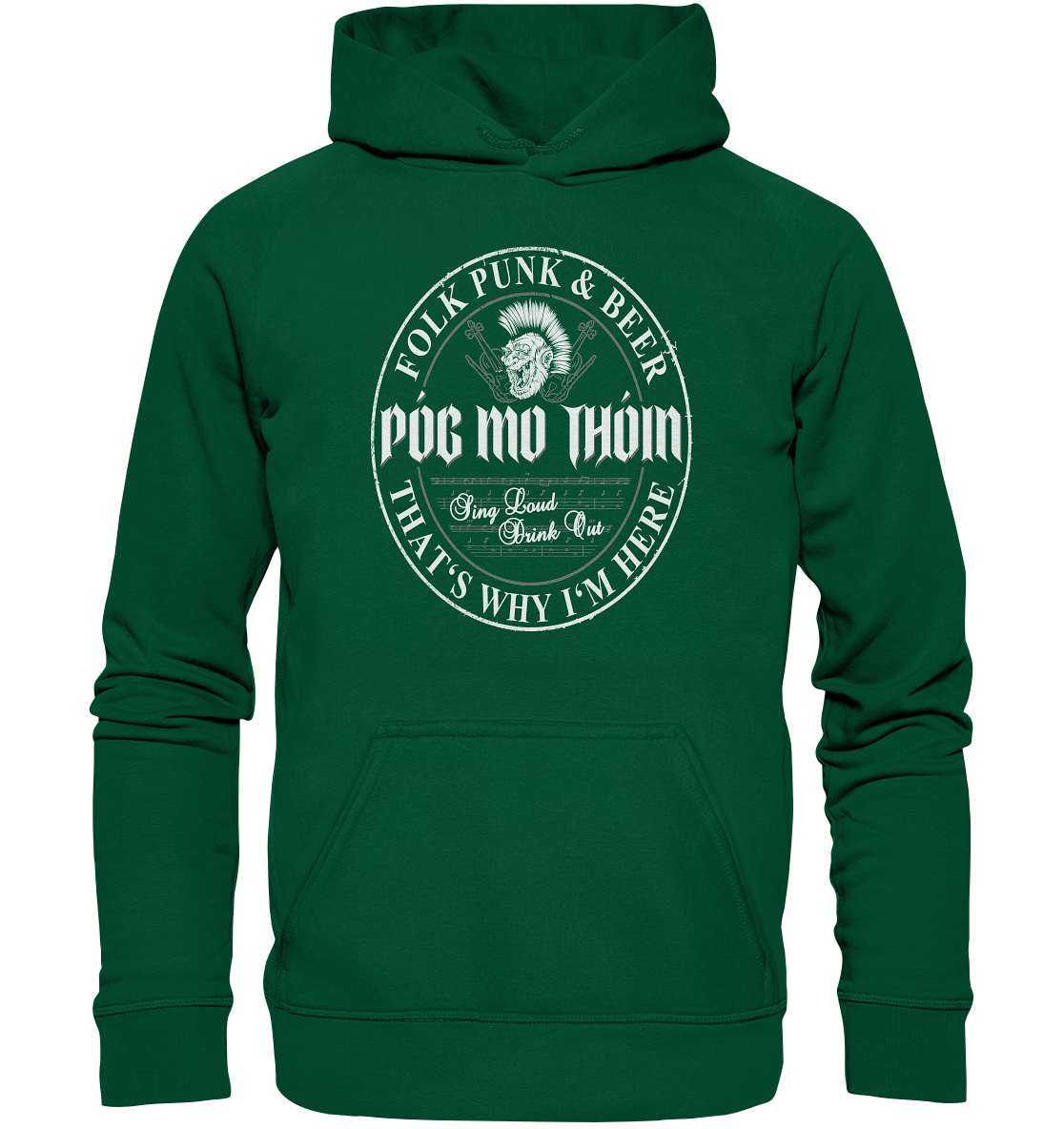 Póg Mo Thóin Streetwear "Folk Punk & Beer" - Basic Unisex Hoodie
