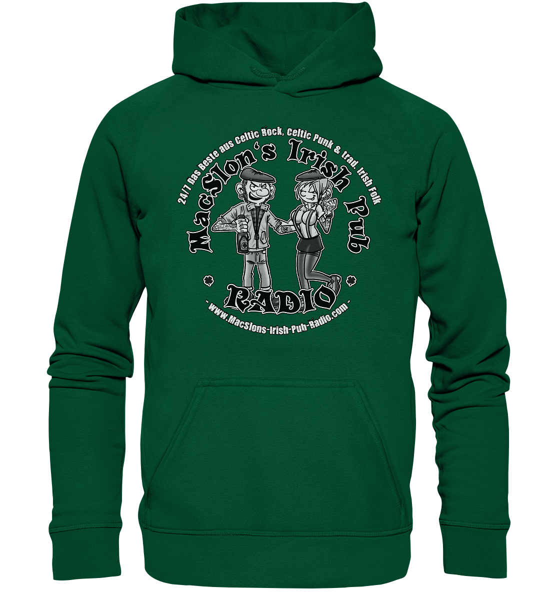 MacSlon's Radio "24/7 - Punk Couple" - Basic Unisex Hoodie