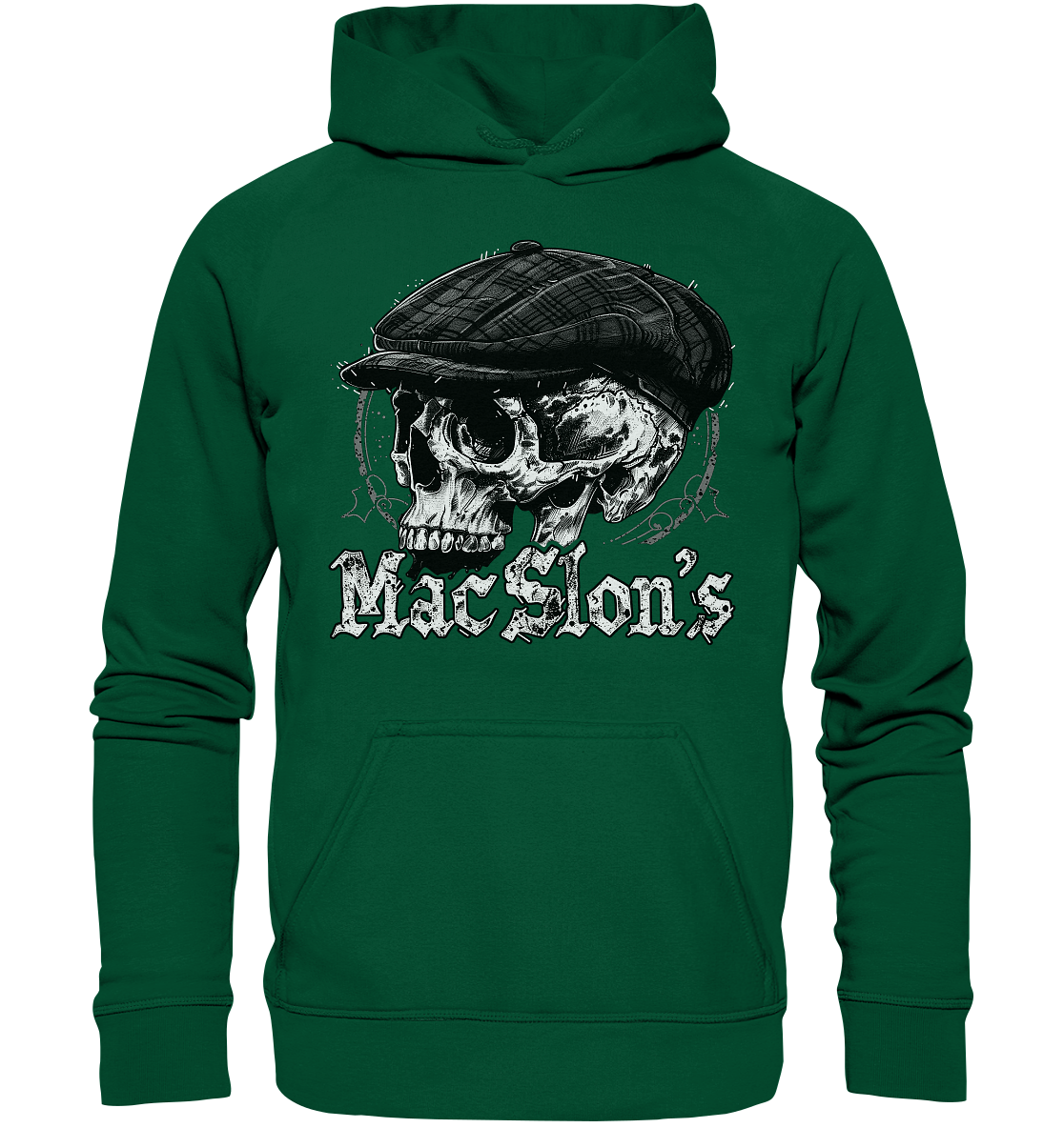 MacSlon's "Flatcap-Skull II" - Basic Unisex Hoodie