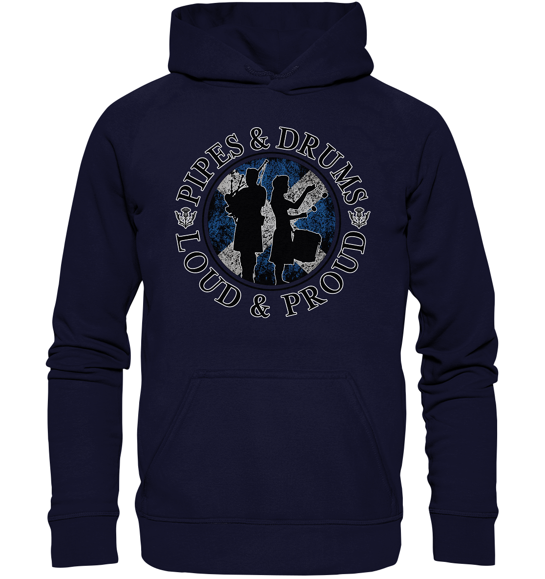 Pipes & Drums "Loud & Proud" - Basic Unisex Hoodie