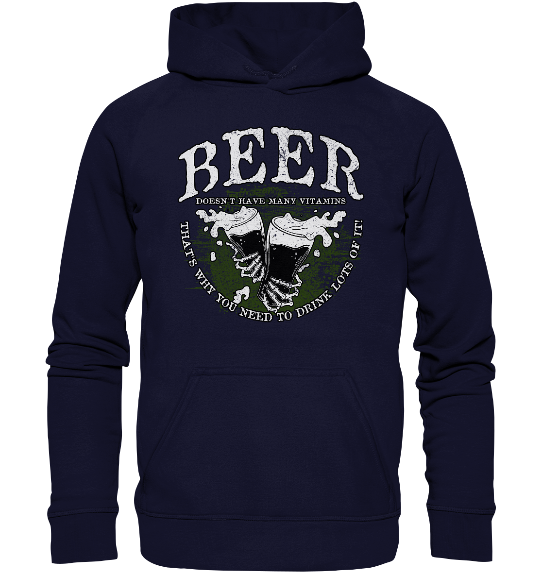 Beer "Doesn't Have Many Vitamins" - Basic Unisex Hoodie