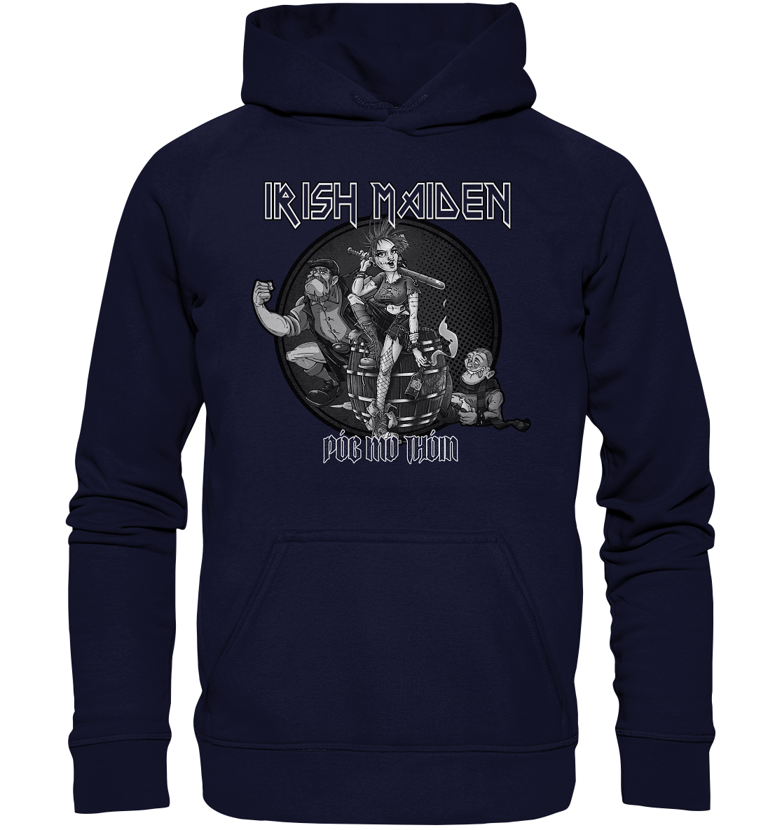 Póg Mo Thóin Streetwear "Irish Maiden" - Basic Unisex Hoodie