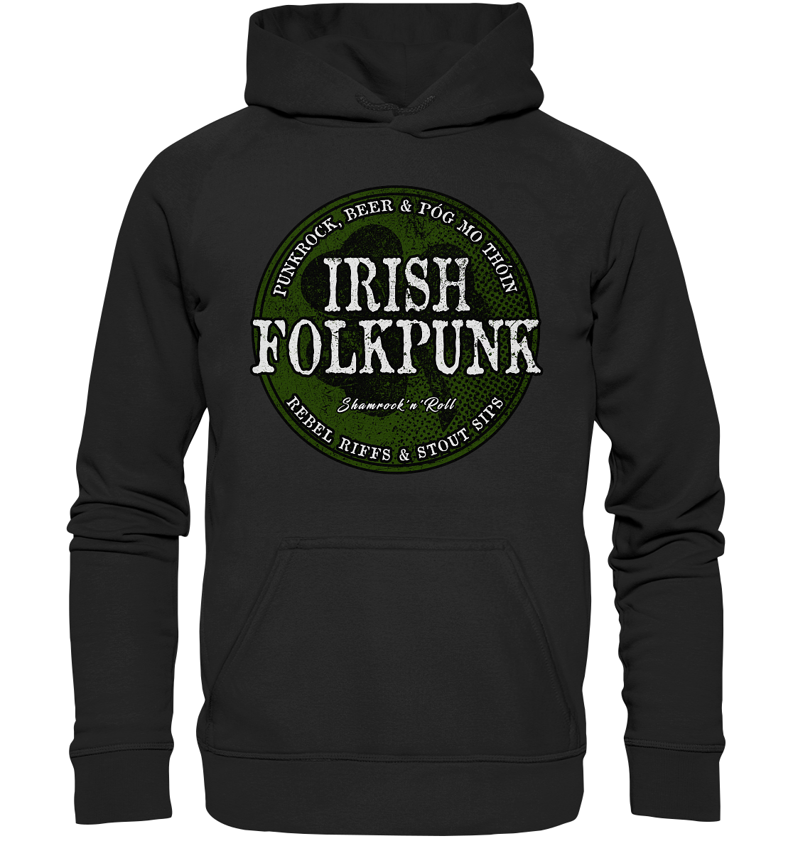 Irish Folkpunk "Shamrock'n'Roll" - Basic Unisex Hoodie