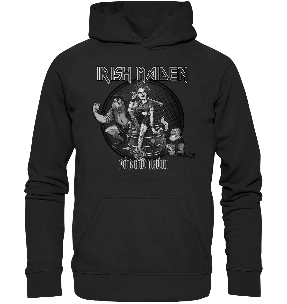 Póg Mo Thóin Streetwear "Irish Maiden" - Basic Unisex Hoodie
