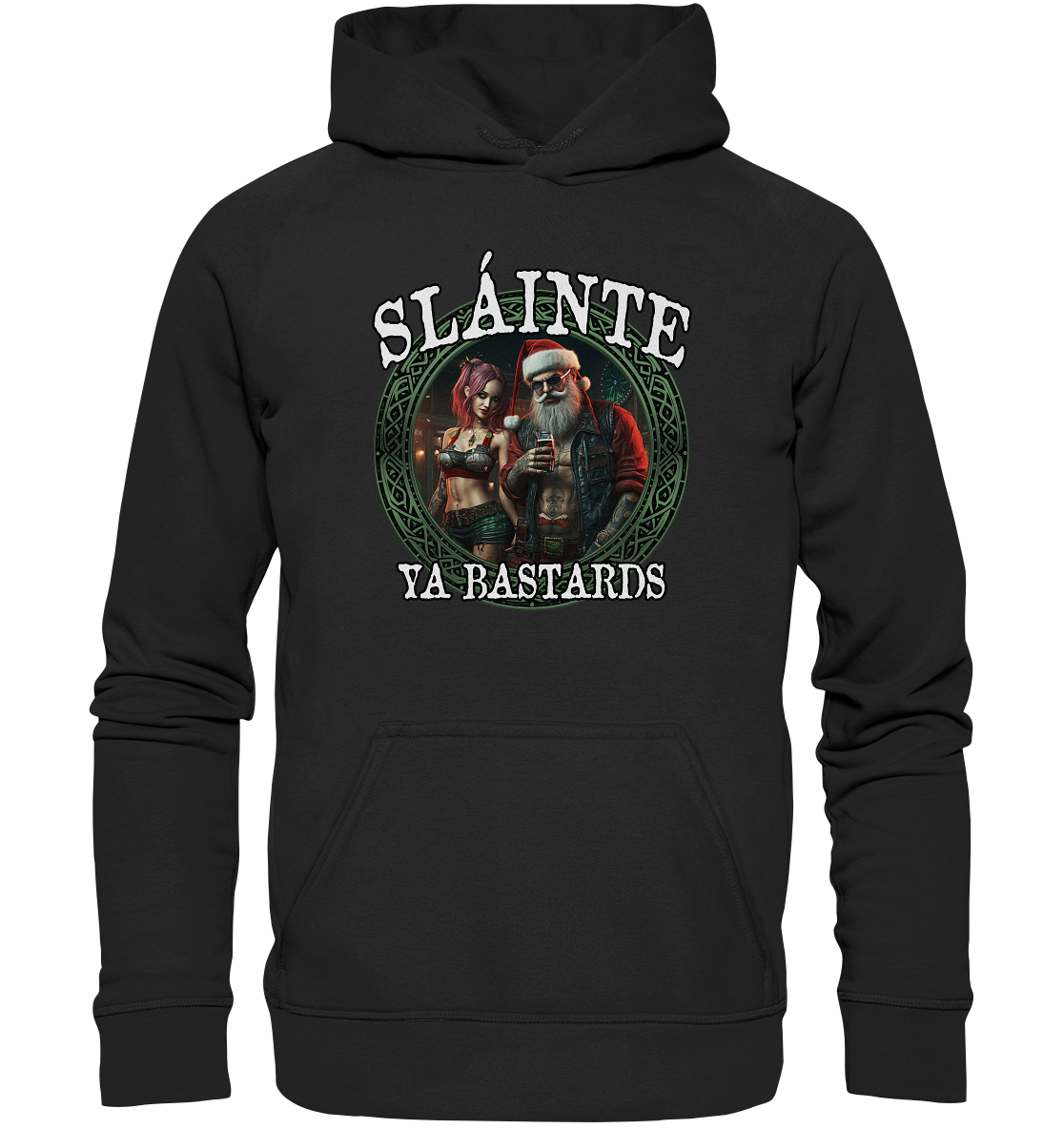 Sláinte Ya Bastards "Santa and his Elf" - Basic Unisex Hoodie