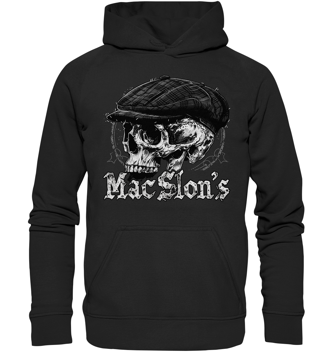 MacSlon's "Flatcap-Skull II" - Basic Unisex Hoodie