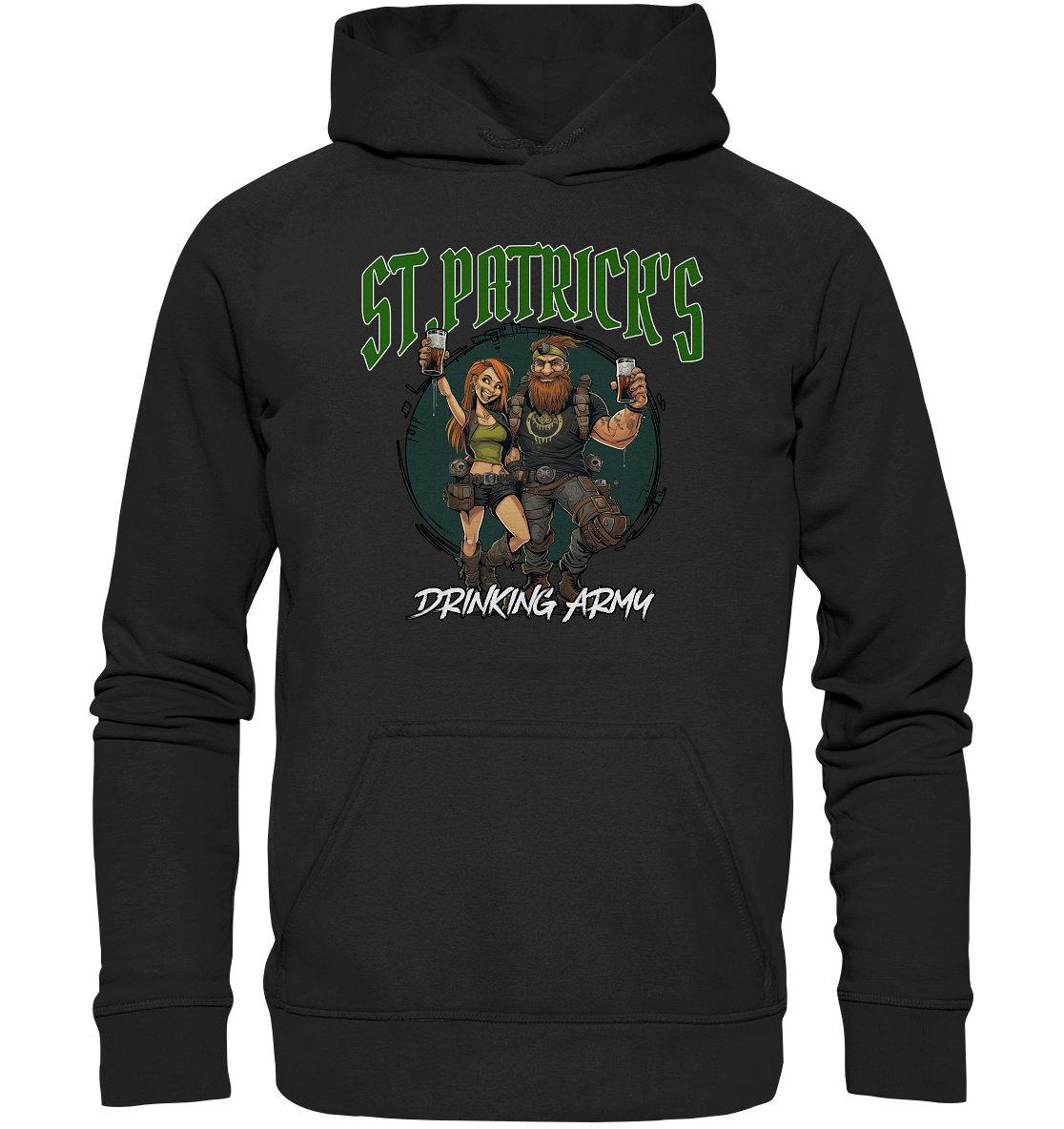 St. Patrick's "Drinking Army / Couple I" - Basic Unisex Hoodie