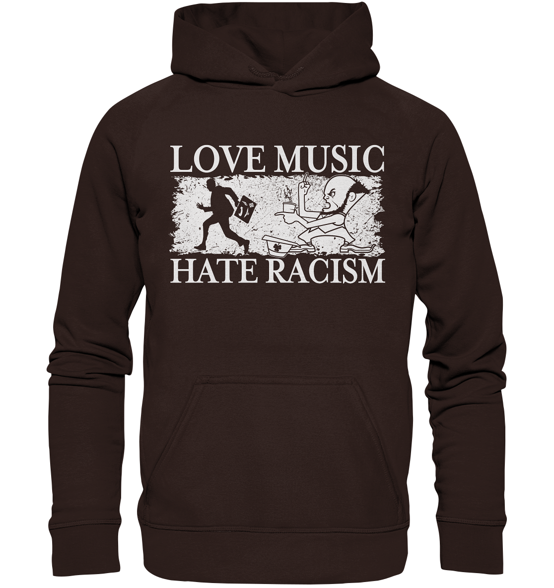 Love Music - Hate Racism - Basic Unisex Hoodie