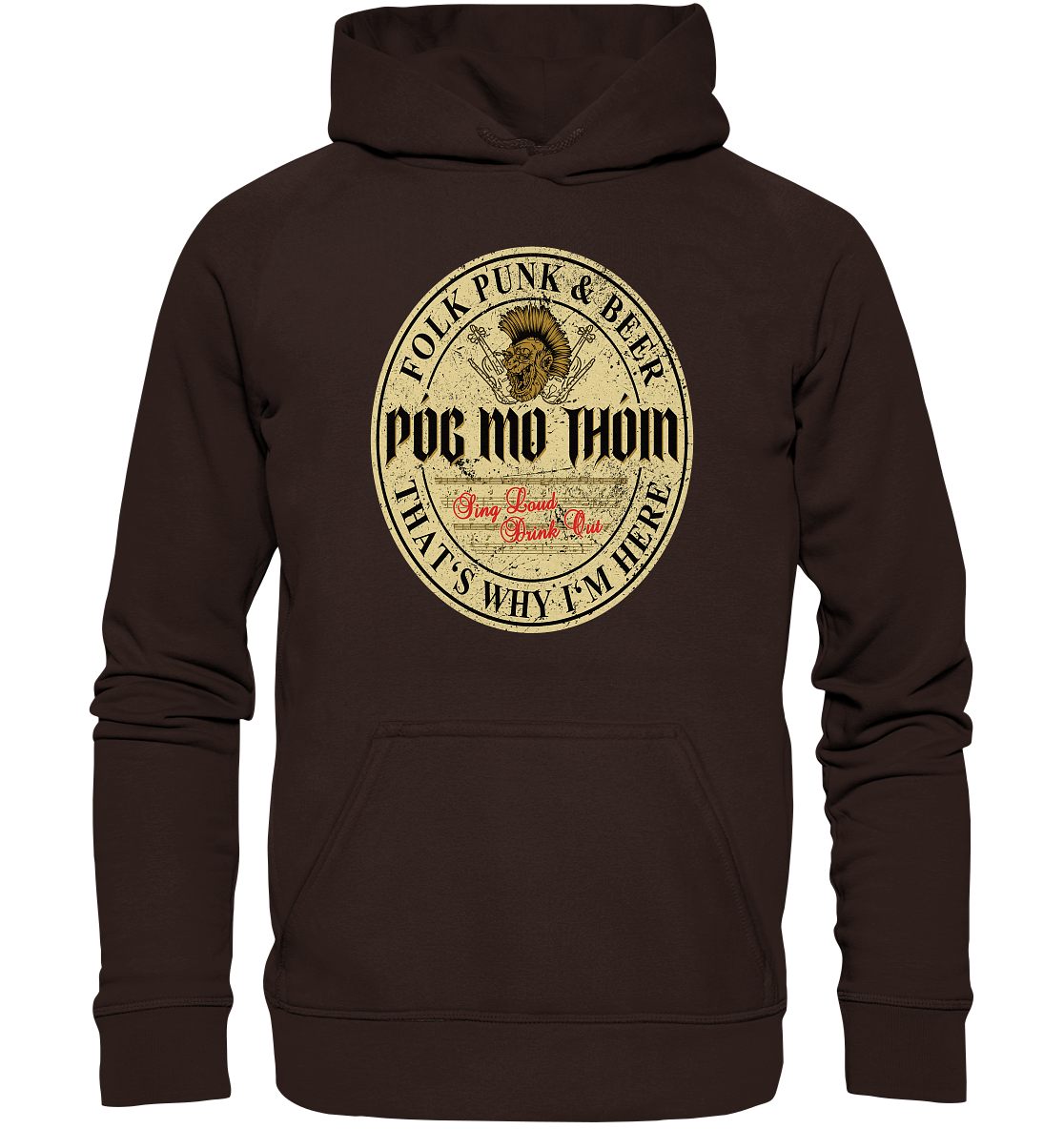 Póg Mo Thóin Streetwear "Folk Punk & Beer" - Basic Unisex Hoodie