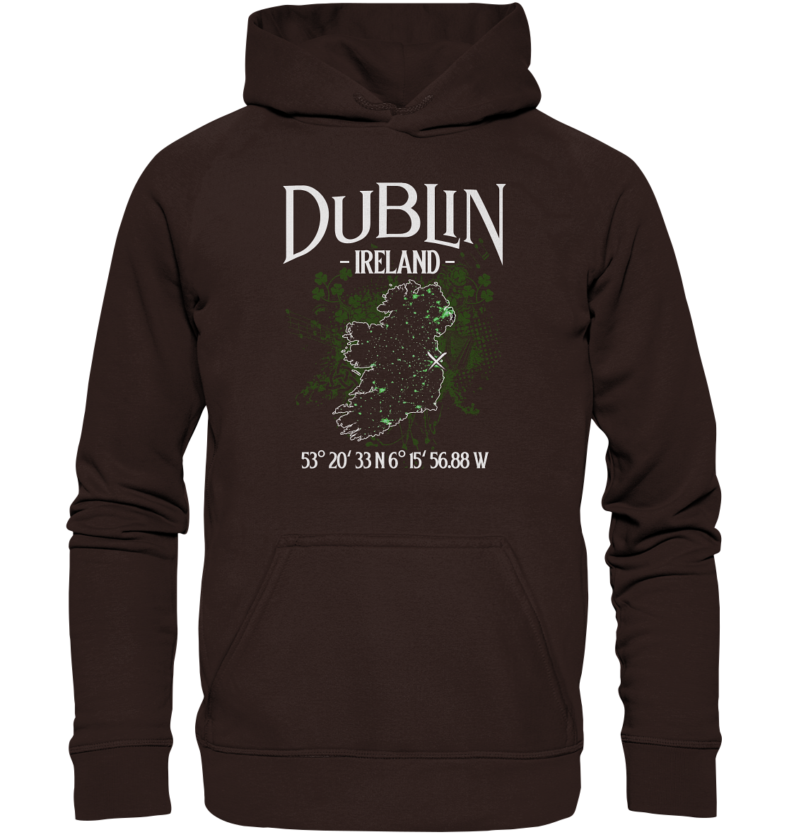 Dublin "Ireland / Coordinates" - Basic Unisex Hoodie