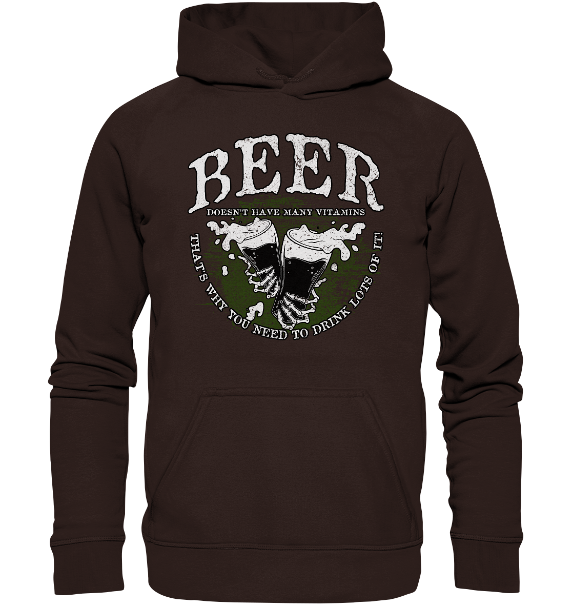 Beer "Doesn't Have Many Vitamins" - Basic Unisex Hoodie