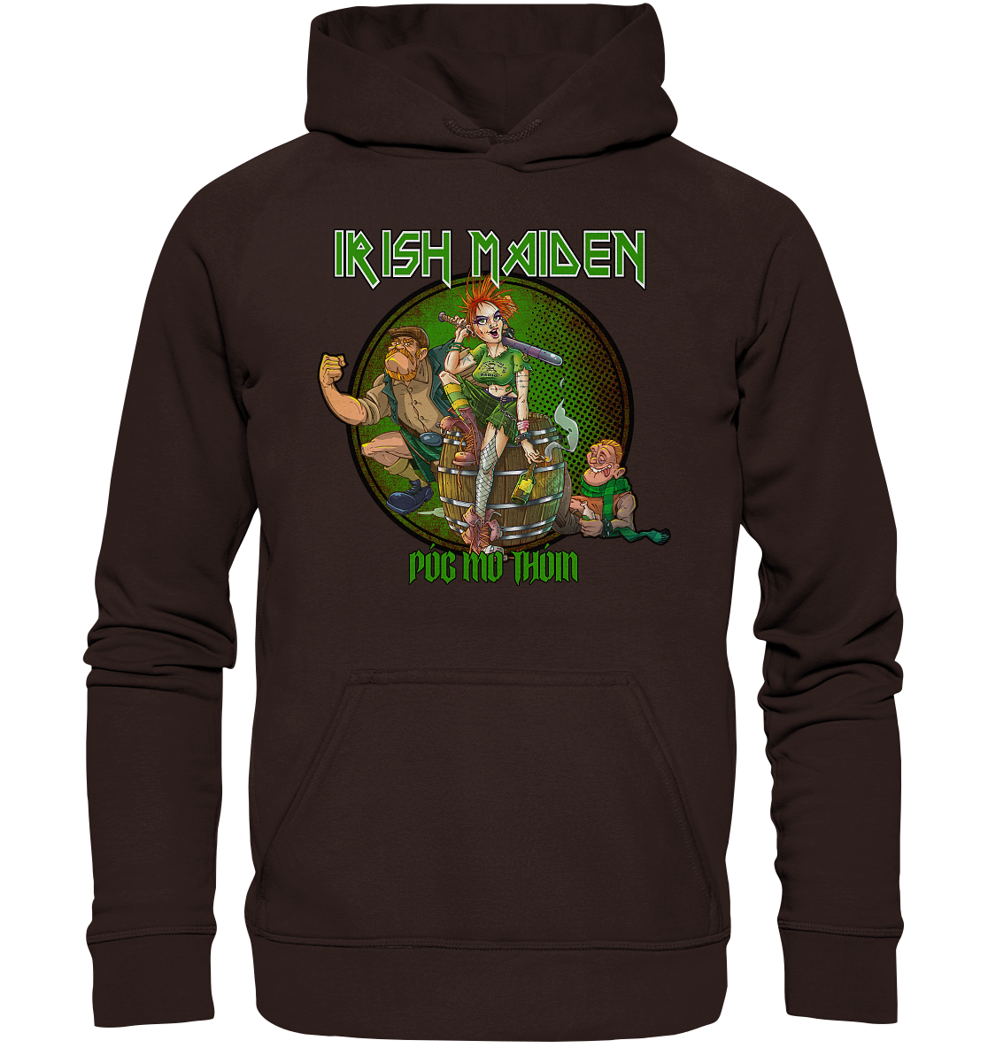 Póg Mo Thóin Streetwear "Irish Maiden" - Basic Unisex Hoodie