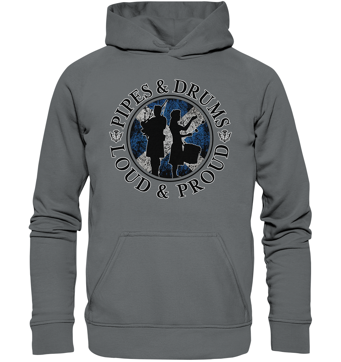 Pipes & Drums "Loud & Proud" - Basic Unisex Hoodie