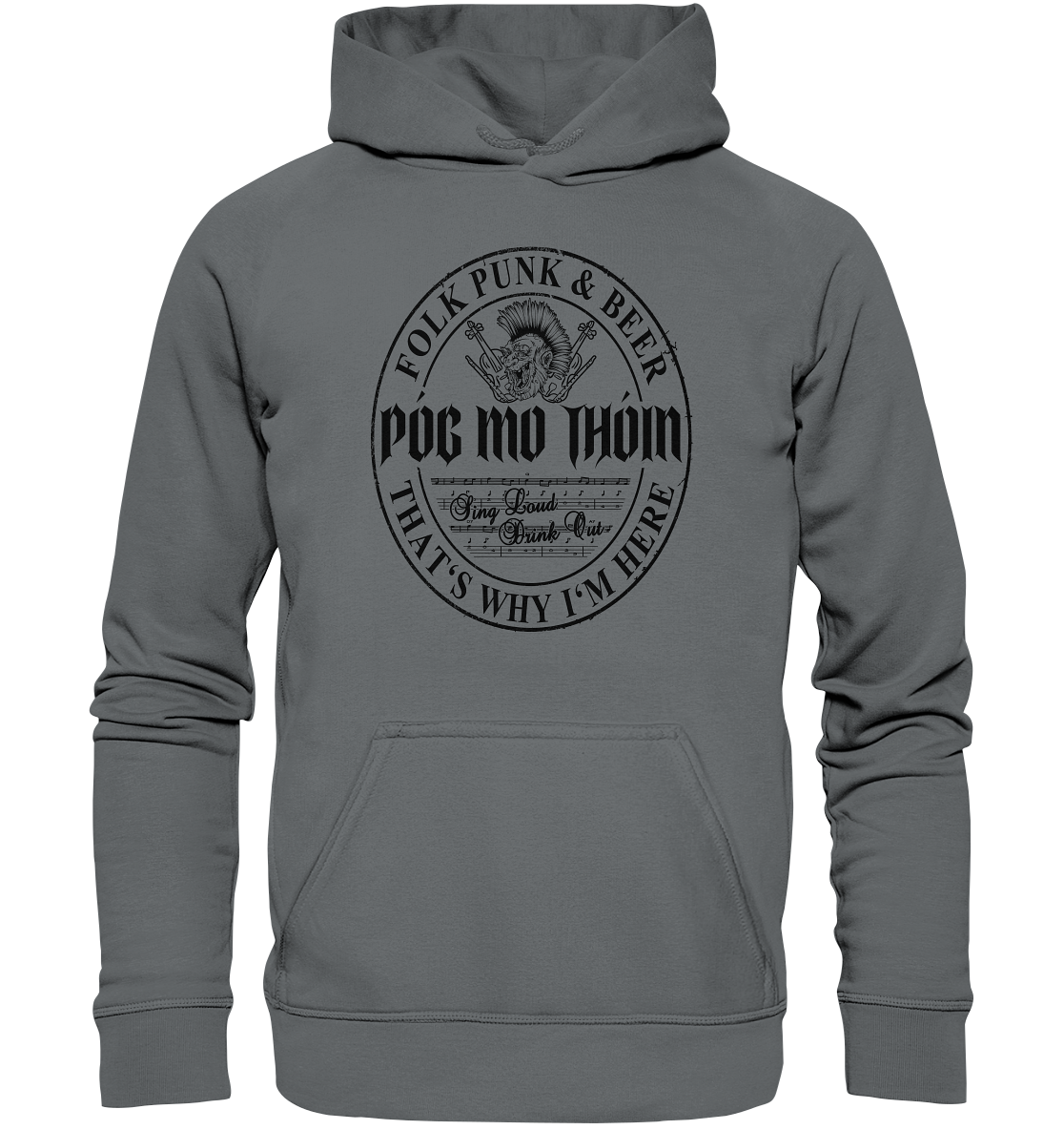 Póg Mo Thóin Streetwear "Folk Punk & Beer" - Basic Unisex Hoodie