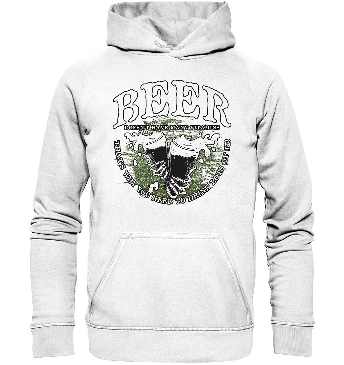 Beer "Doesn't Have Many Vitamins" - Basic Unisex Hoodie