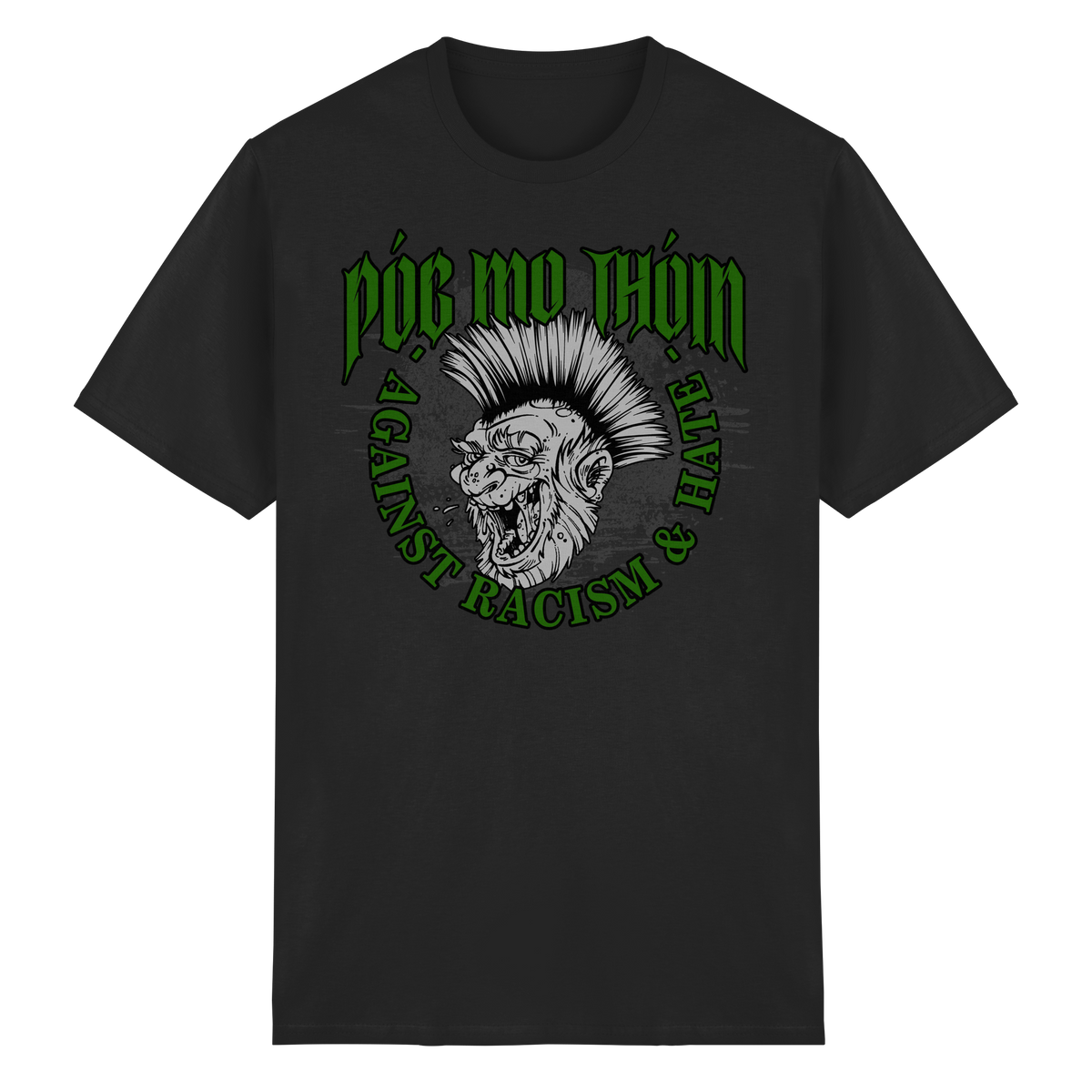 Póg Mo Thóin Streetwear "Against Racism & Hate" - Heavy Cotton T-Shirt