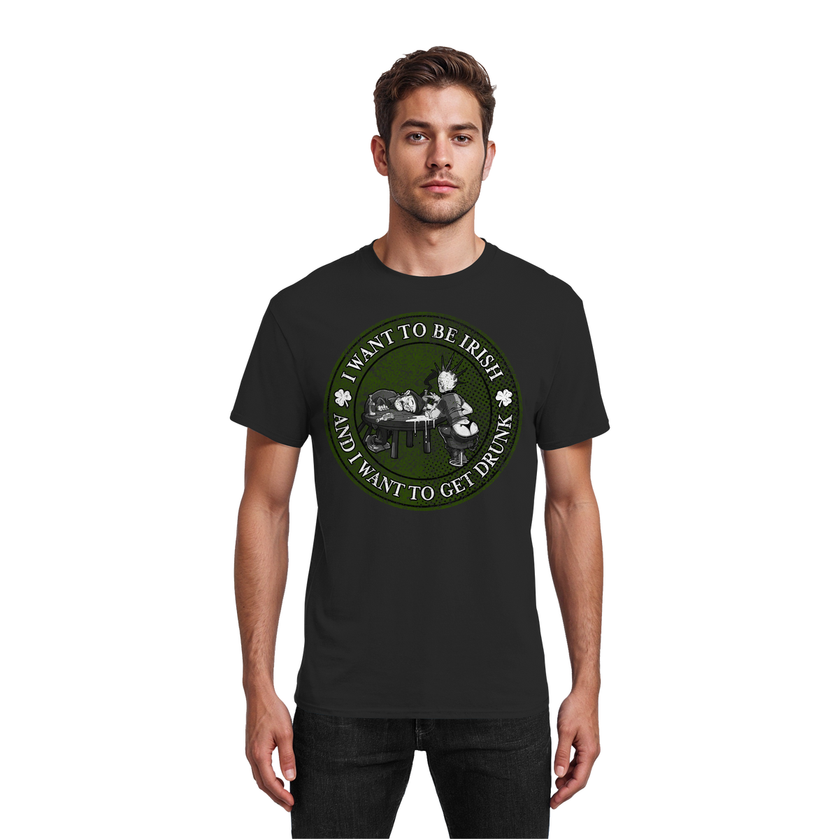 I Want To Be Irish And I Want To Get Drunk - Heavy Cotton T-Shirt