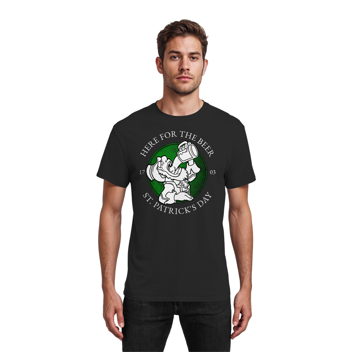 Here For The Beer "St. Patrick's Day" - Heavy Cotton T-Shirt