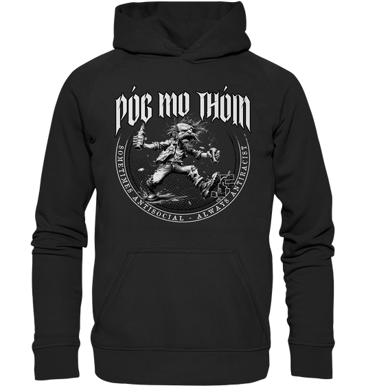 Póg Mo Thóin Streetwear "Sometimes Antisocial - Always Antiracist II" - Kids Premium Hoodie
