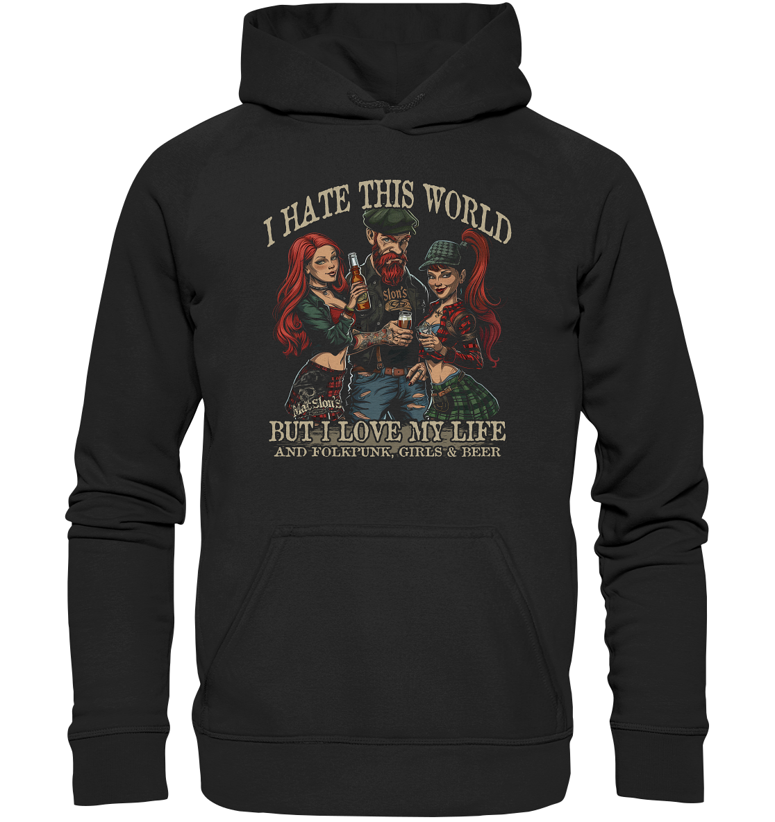 I Hate This World "But I Love My Life I" - Kids Premium Hoodie