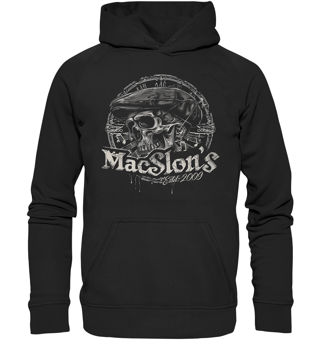 MacSlon's "Estd. 2009 / Flatcap-Skull X" - Kids Premium Hoodie