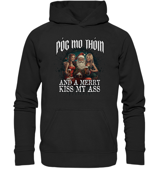 Póg Mo Thóin Streetwear "Merry Kiss My Ass" - Kids Premium Hoodie