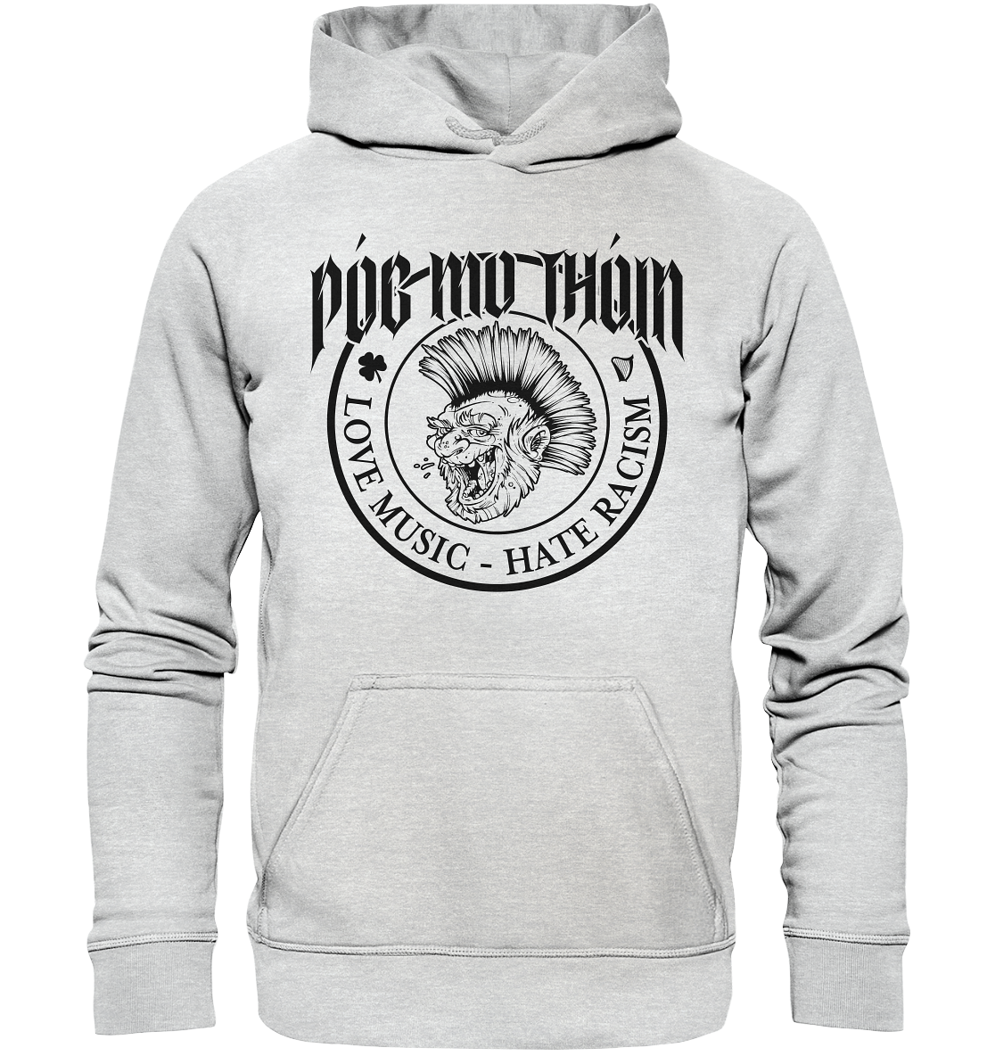 Póg Mo Thóin Streetwear "Love Music - Hate Racism" - Kids Premium Hoodie