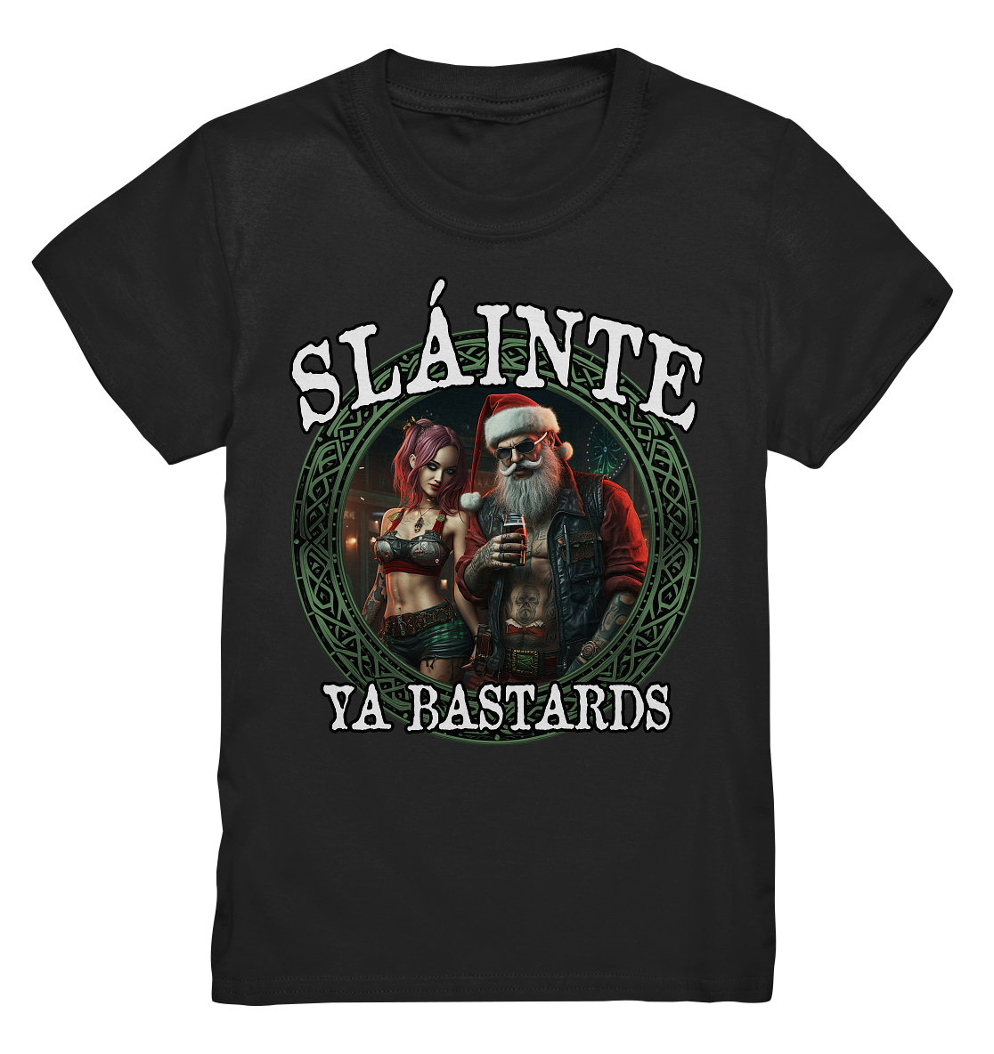 Sláinte Ya Bastards "Santa and his Elf" - Kids Premium Shirt