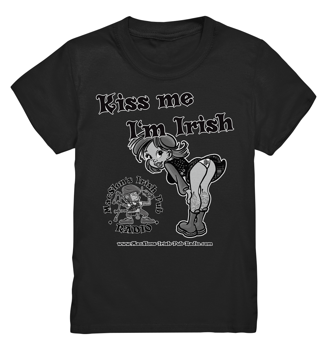 MacSlon's Irish Pub Radio "Kiss Me I'm Irish I" - Kids Premium Shirt