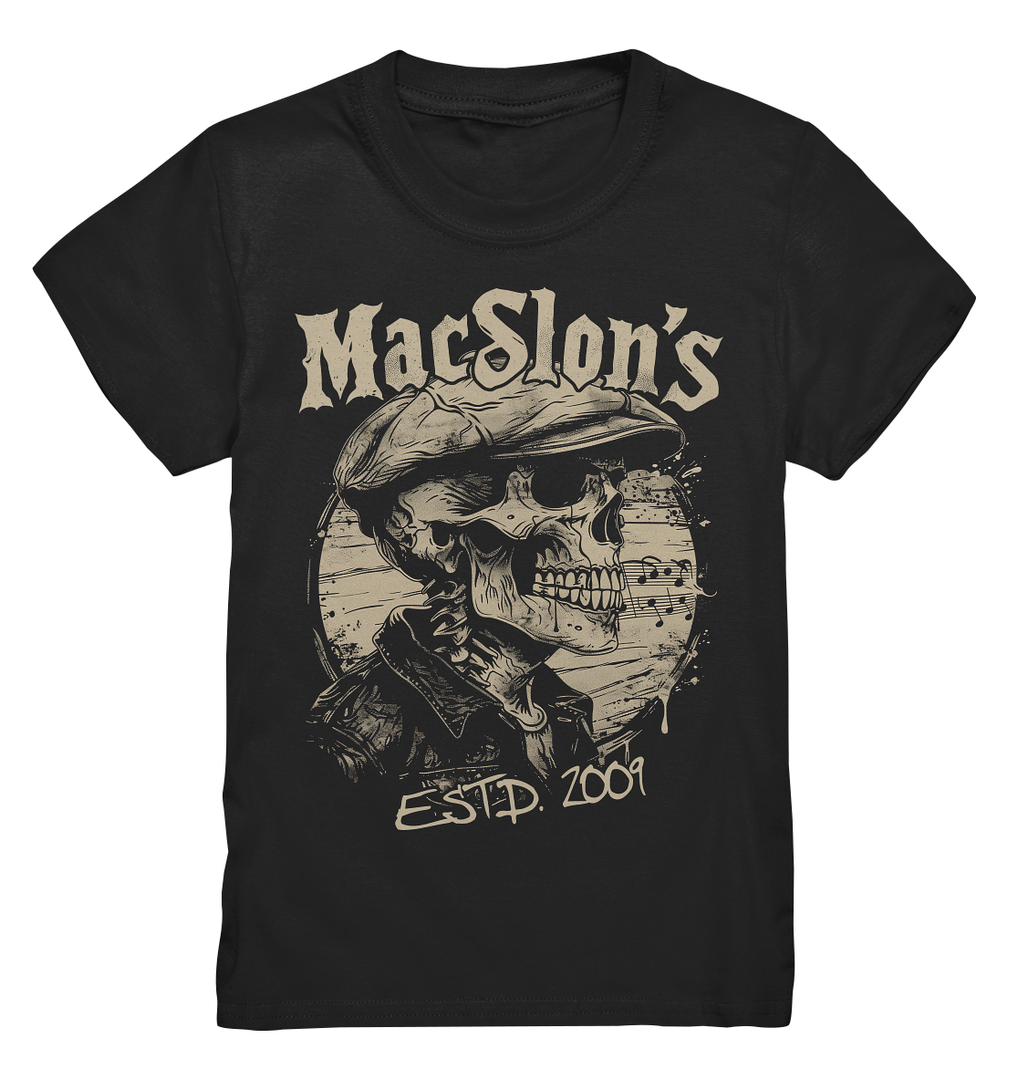 MacSlon's "Estd. 2009 / Flatcap-Skull XIII" - Kids Premium Shirt